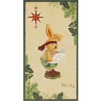 KINDERTEPPICH 80/150 cm Felix der Hase Tier  - Creme/Grün, Basics, Naturmaterialien/Textil (80/150cm)