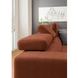 ECKSOFA in Chenille Terracotta  - Chromfarben/Terracotta, Design, Textil (301/207cm) - Xora