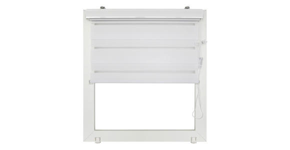 DOPPELROLLO 80/210 cm - Transparent/Weiß, Basics, Textil (80/210cm) - Boxxx