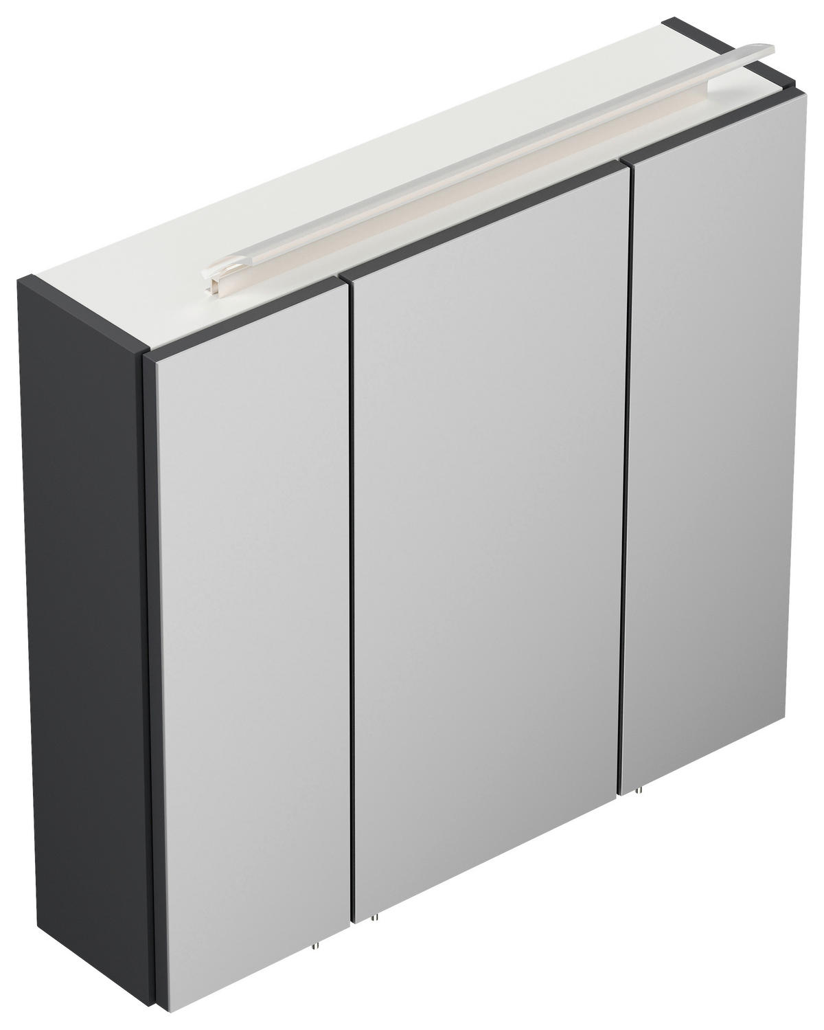 SPIEGELSCHRANK 70/62/17 cm  - Graphitfarben, MODERN, Glas/Holzwerkstoff (70/62/17cm) - MID.YOU