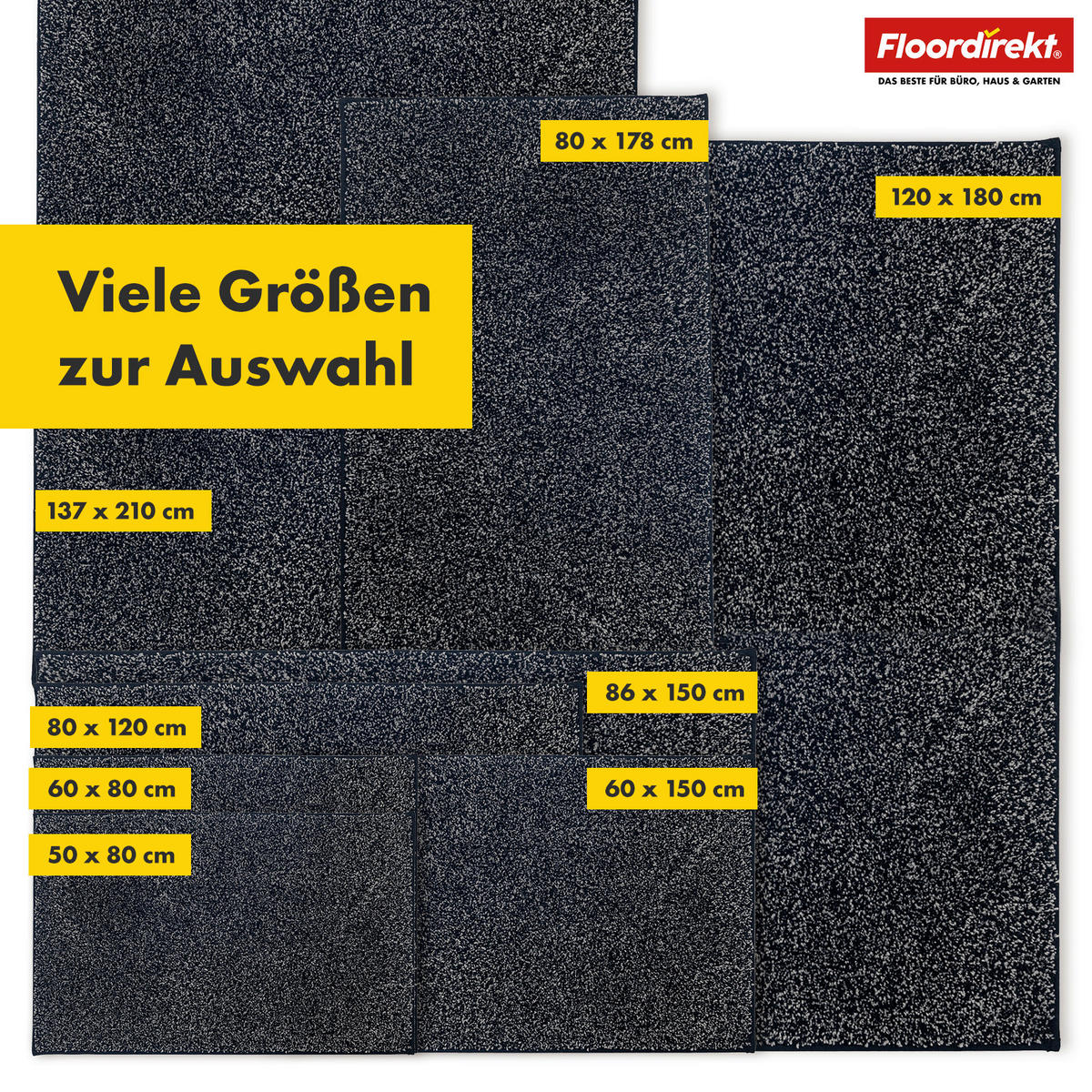 BADEMATTE Nasa Anthrazit 86/150 cm  - Anthrazit, Basics, Kunststoff/Textil (86/150cm) - Floordirekt