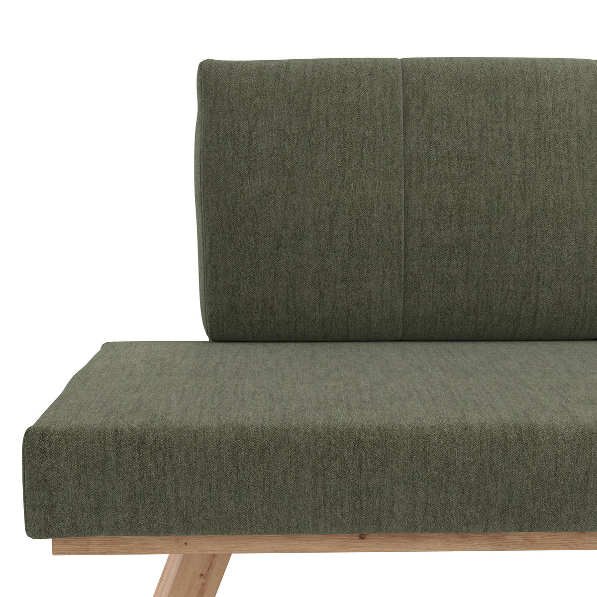 ECKBANK 185/150 cm Webstoff Grün   - Eichefarben/Grün, KONVENTIONELL, Textil (185/150cm) - Livetastic