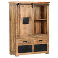 HIGHBOARD  in 110/150/45 cm  - Schwarz/Naturfarben, KONVENTIONELL, Holz/Metall (110/150/45cm) - Landscape