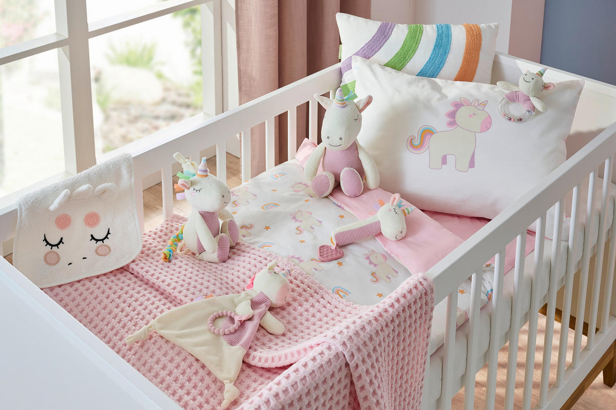 DETSKÁ POSTEĽNÁ BIELIZEŇ 100/135 cm  - viacfarebná/biela, Basics, textil (100/135cm) - Patinio