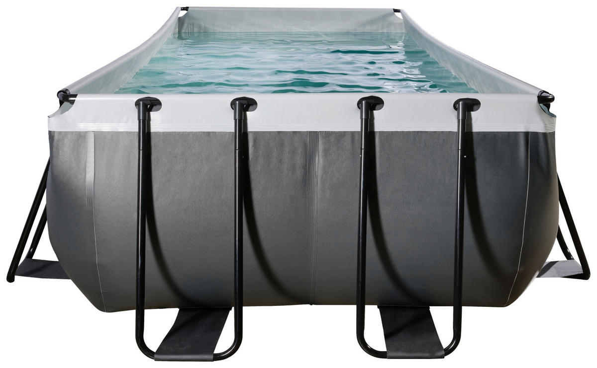 POOL Black 400/200/122 cm  - Schwarz, KONVENTIONELL, Metall (400/200/122cm) - EXIT Toys