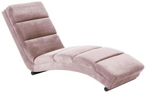 RELAXLIEGE Samt Rosa  - Schwarz/Rosa, Trend, Textil/Metall (60/82/170cm) - Ambia Home
