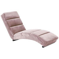 RELAXLIEGE Samt Rosa  - Schwarz/Rosa, Trend, Textil/Metall (60/82/170cm) - Ambia Home