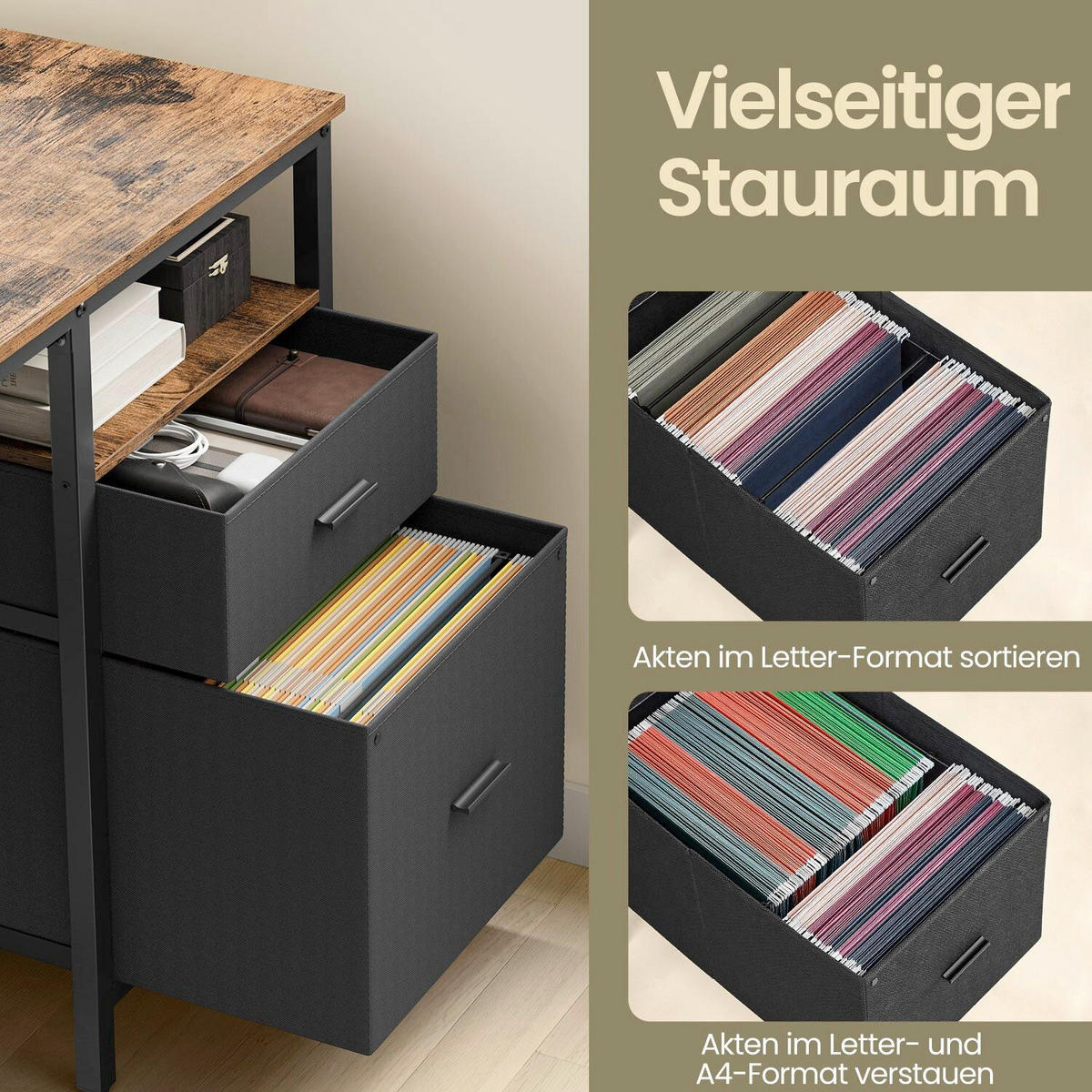 SCHREIBTISCH 140/60/76 cm Braun, Schwarz  - Schwarz/Braun, Basics, Holzwerkstoff/Textil (140/60/76cm) - Boxxx