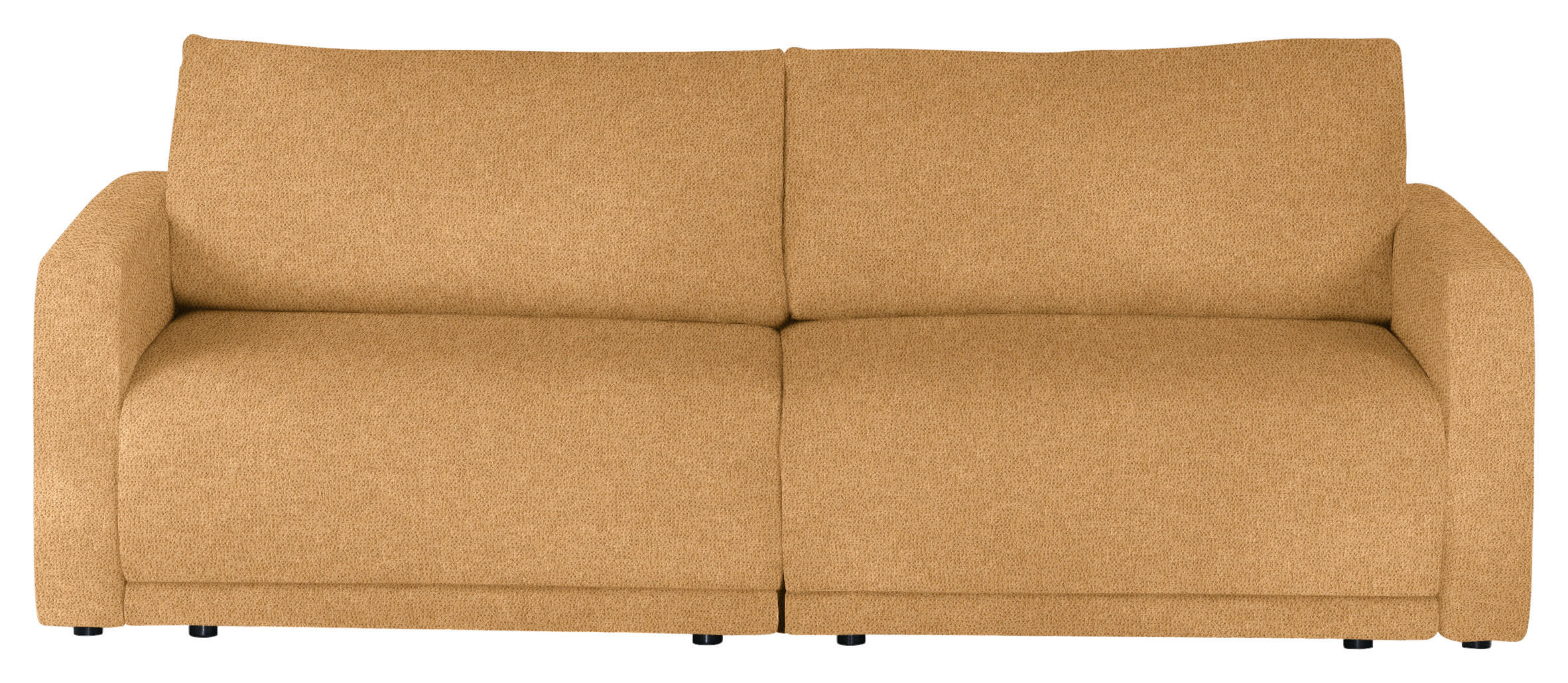 2,5-SITZER in Flachgewebe Currygelb - Currygelb/Schwarz, Design, Kunststoff/Textil (240/70/125cm) - Xora