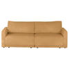 2,5-SITZER in Flachgewebe Currygelb  - Currygelb/Schwarz, Design, Kunststoff/Textil (240/70/125cm) - Xora