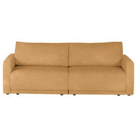 2,5-SITZER in Flachgewebe Currygelb  - Currygelb/Schwarz, Design, Kunststoff/Textil (240/70/125cm) - Xora