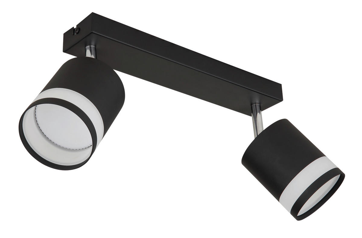 STRAHLER 30/8,2/18,5 cm   - Schwarz/Weiß, Design, Kunststoff/Metall (30/8,2/18,5cm) - Globo