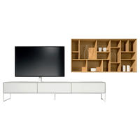 WOHNWAND  in Weiß, Eichefarben  320,6/149,7/48,3 cm  - Eichefarben/Weiß, Design, Glas/Holz (320,6/149,7/48,3cm) - Team 7