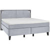 BOXSPRINGBETT 180/200 cm  in Hellgrau  - Hellgrau/Schwarz, Design, Holz/Textil (180/200cm) - Hom`in