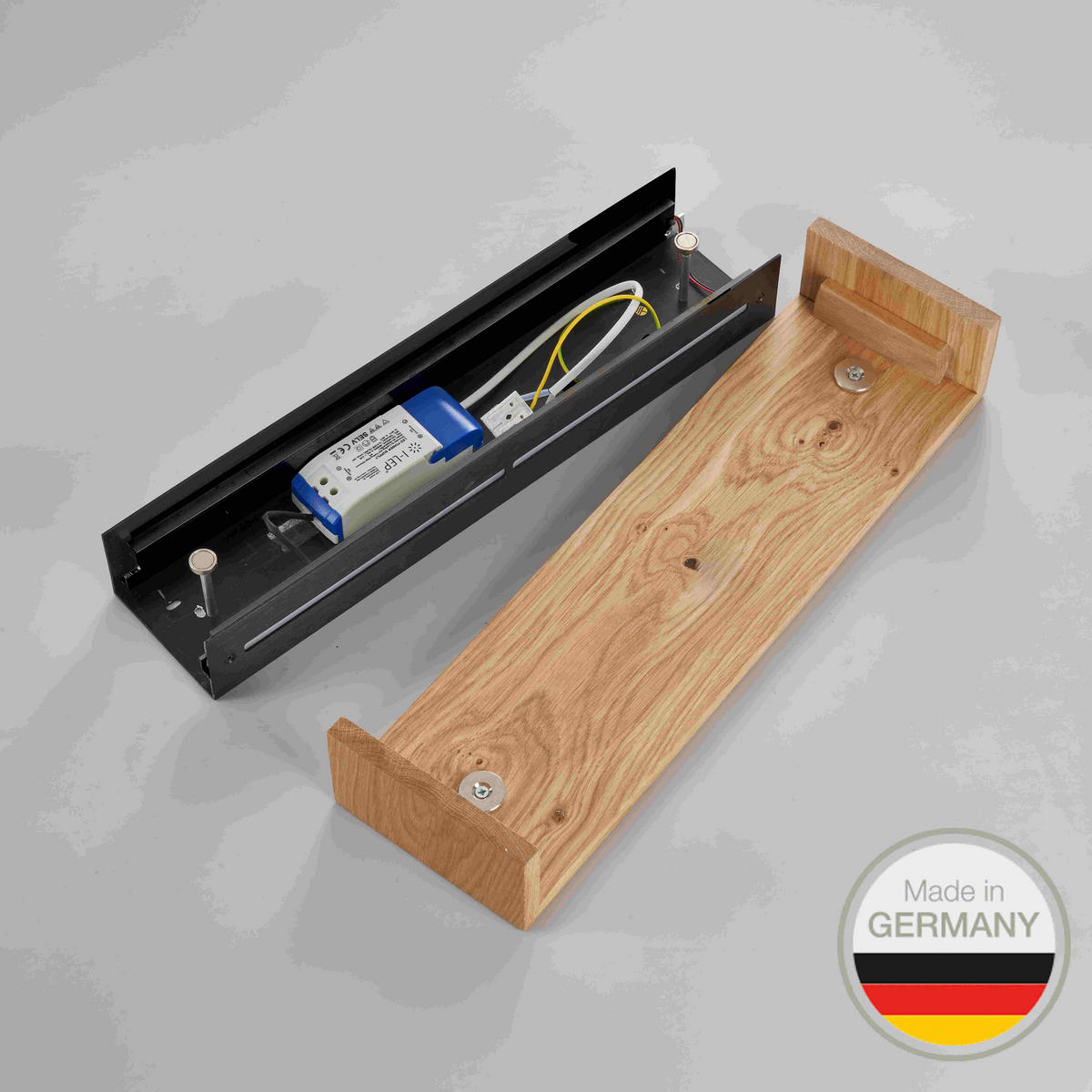 LED-WANDLEUCHTE 654   - Wildeiche, Natur, Holz (15/48/10cm) - Ambiente