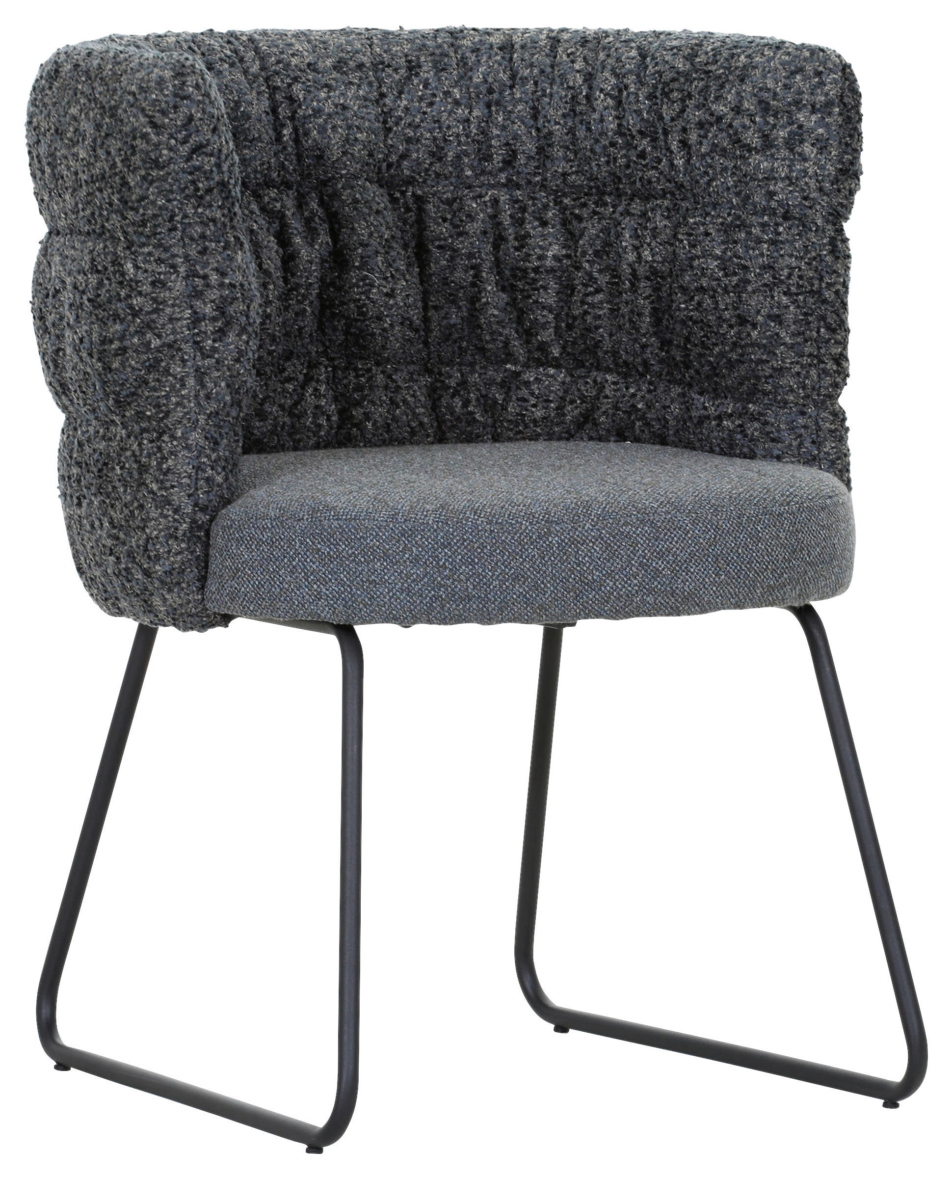 STUHL - Anthrazit/Schwarz, Design, Textil/Metall (62/80/62cm) - Novel