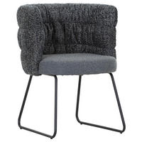 STUHL - Anthrazit/Schwarz, Design, Textil/Metall (62/80/62cm) - Novel