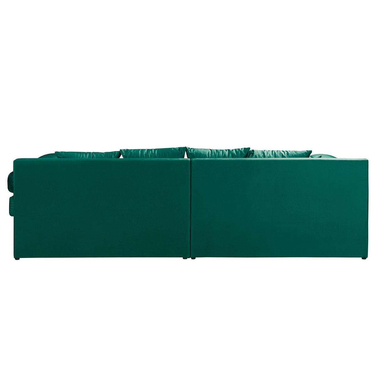 ECKSOFA Velours Grün  - Schwarz/Grün, Design, Kunststoff/Textil (243/284cm) - P & B