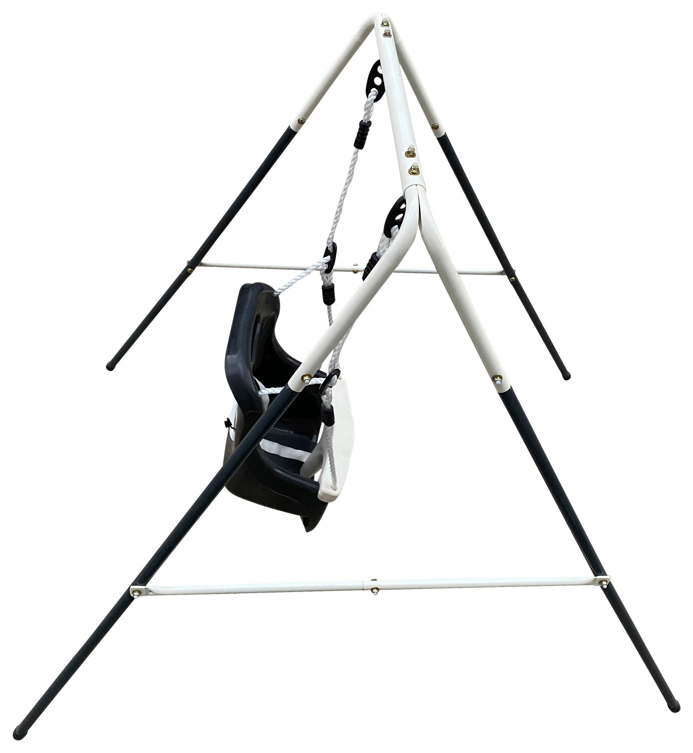 SCHAUKEL Anthrazit, Creme  - Anthrazit/Creme, KONVENTIONELL, Kunststoff/Metall (94/118/146cm) - Ambia Garden