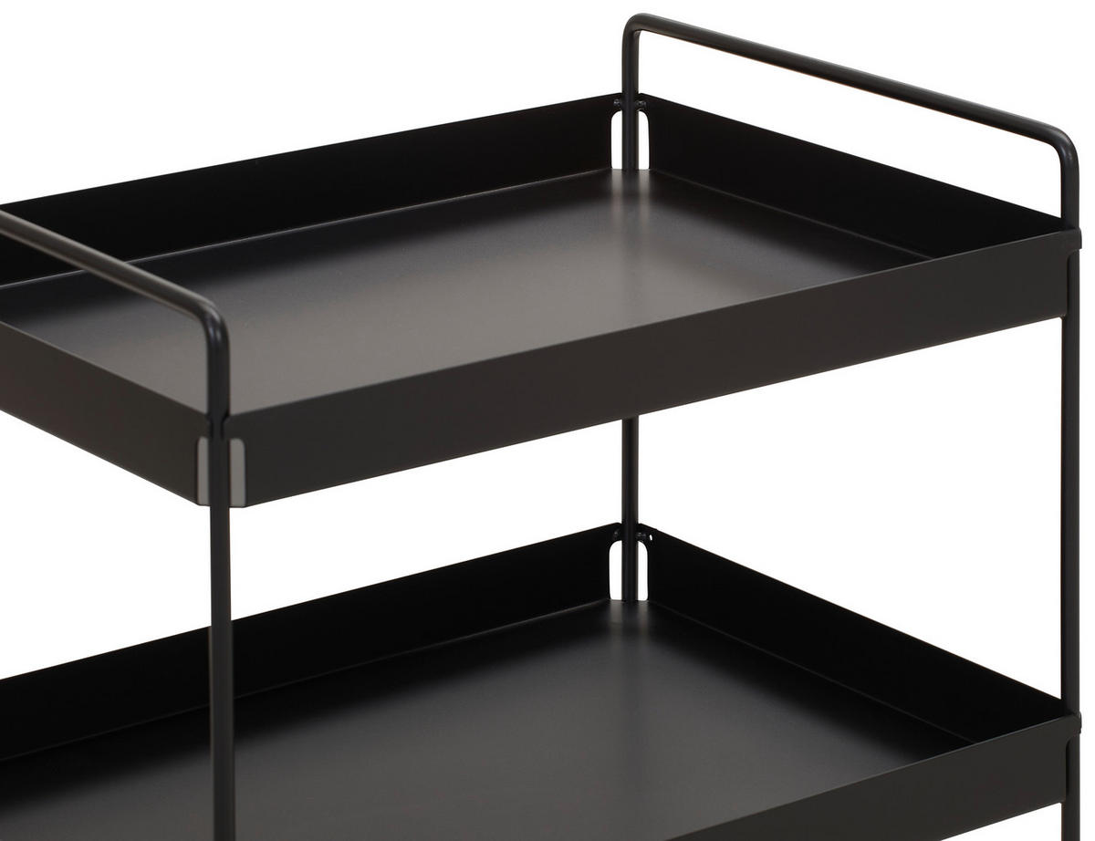 SERVIERWAGEN Schwarz  - Schwarz, Design, Metall (47/77/35cm) - MID.YOU