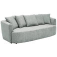 SCHLAFSOFA in Chenille Grau  - Schwarz/Grau, KONVENTIONELL, Kunststoff/Textil (238/74/107cm) - Carryhome