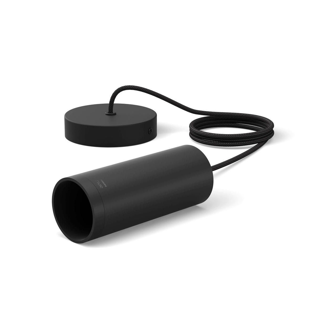 SCHNURPENDEL 11,5/5,78/25 cm    - Schwarz, Basics, Metall (11,5/5,78/25cm) - Philips HUE