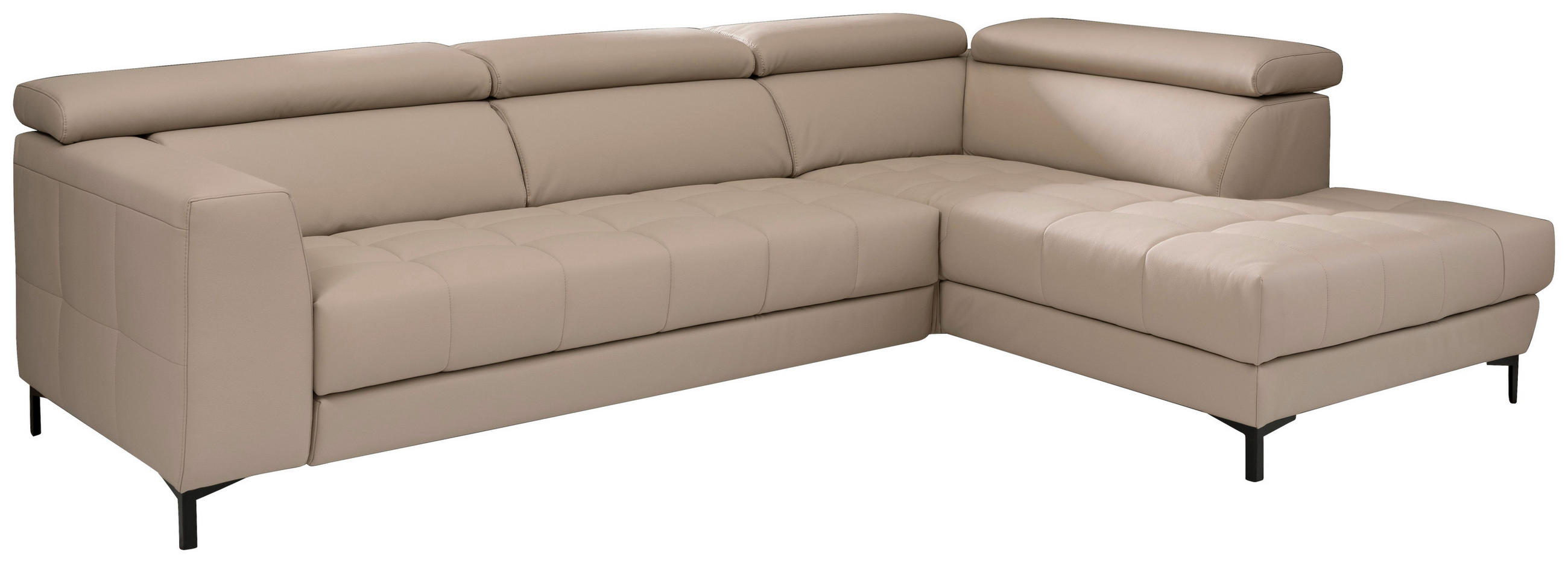 SAROKGARNITÚRA textil bézs  - bézs/fekete, Basics, textil/fém (293/201cm) - Xora