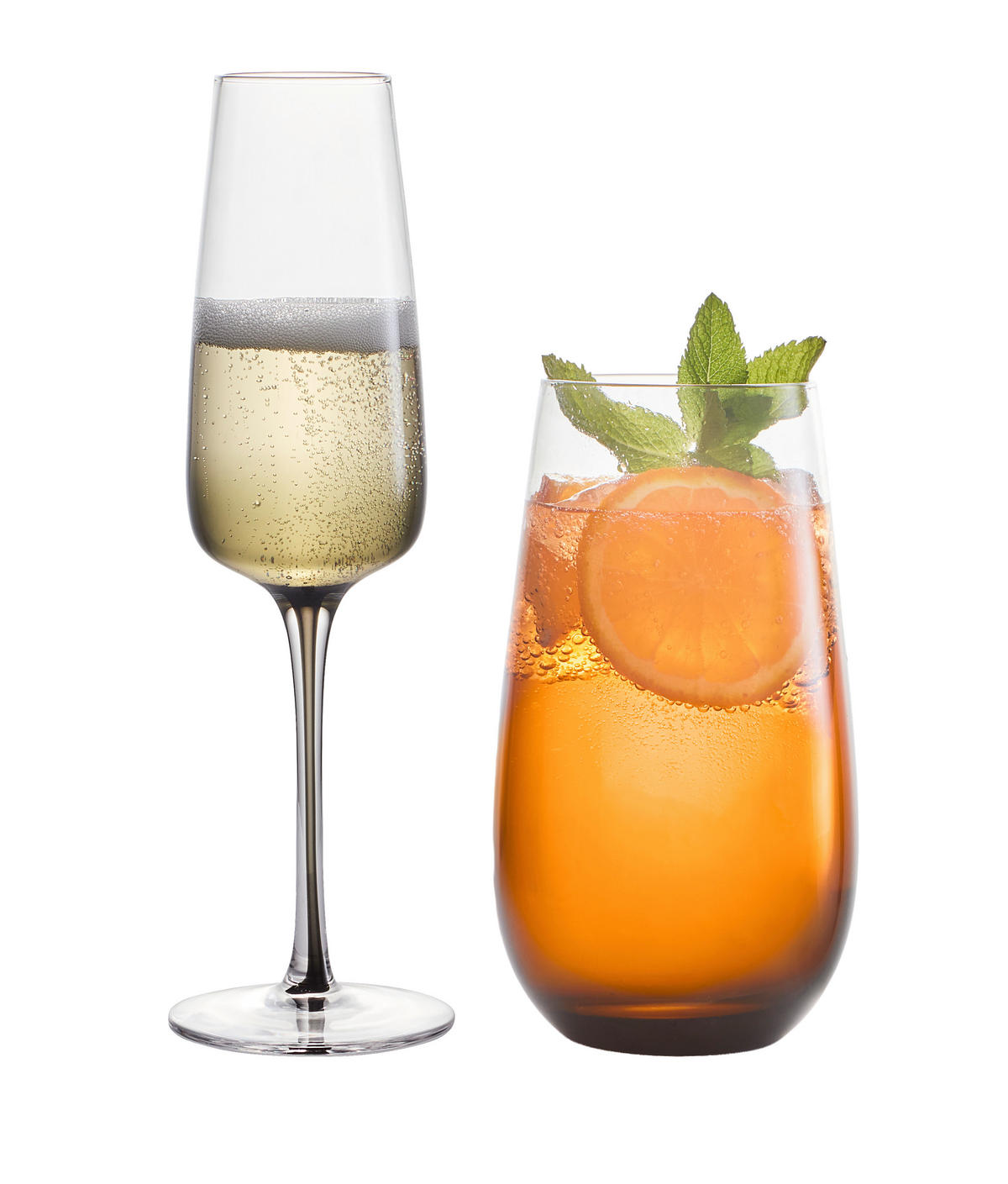 LONGDRINKGLAS 560 ml  - Grau, Trend, Glas (9/15cm) - Novel