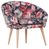 SESSEL in Flachgewebe Multicolor  - Multicolor/Naturfarben, Design, Holz/Textil (73/73/66cm) - Livetastic