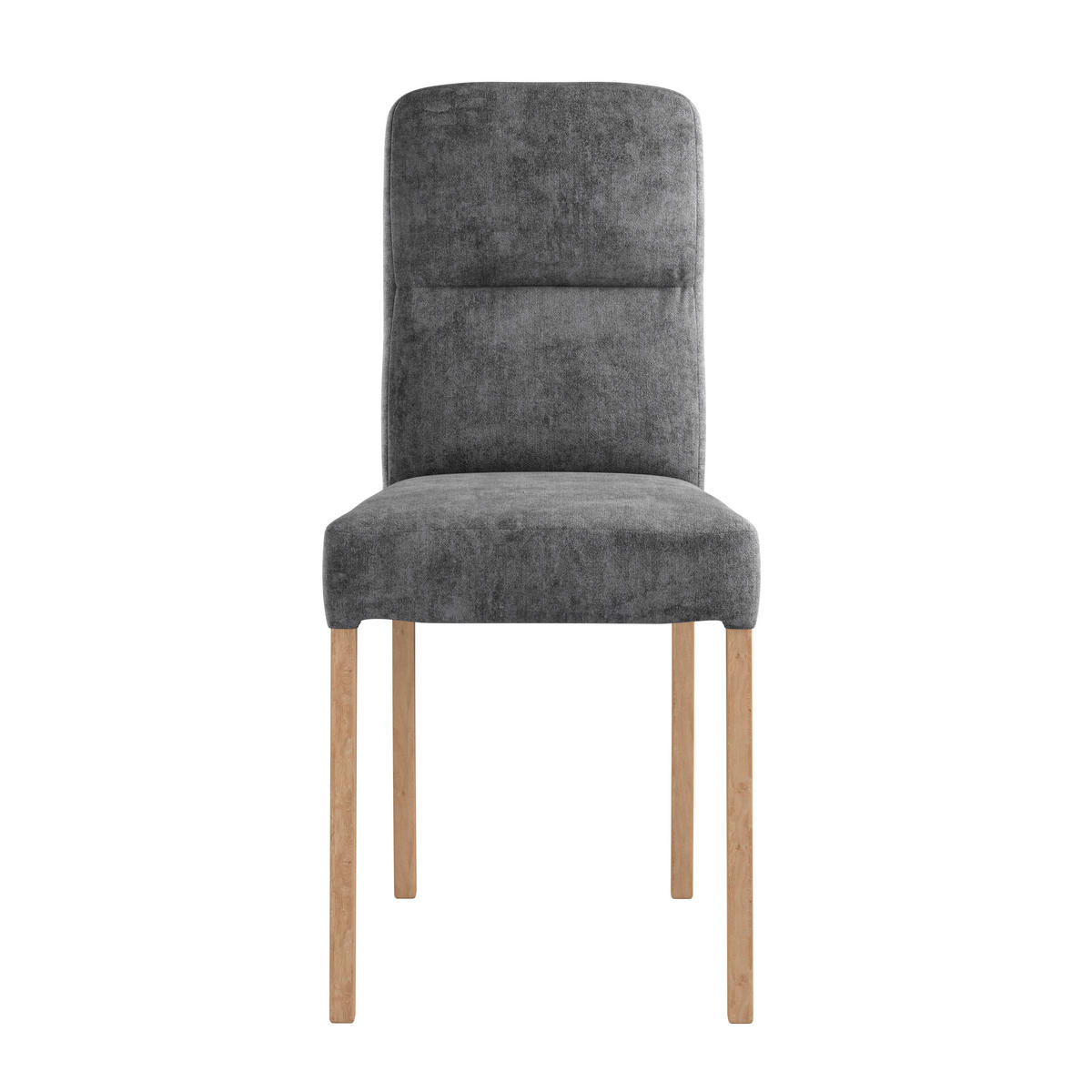 STUHL - Eichefarben/Schwarz, KONVENTIONELL, Holz/Textil (43/91/58cm) - Livetastic