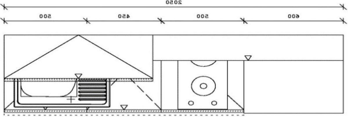 KÜCHENBLOCK 205 cm   in Graphitfarben, Eichefarben  - Edelstahlfarben/Eichefarben, Design, Holzwerkstoff/Metall (205cm) - Xora