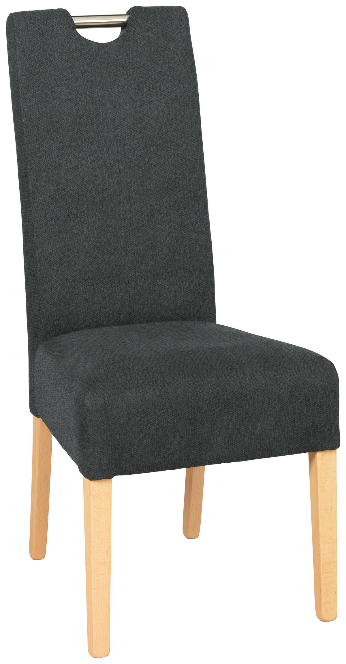 STUHL in Holz, Metall, Textil Grau, Buchefarben  - Buchefarben/Grau, Natur, Holz/Textil (47/103/60cm) - Cantus