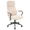 CHEFSESSEL Webstoff Creme, Schwarz  - Creme/Schwarz, MODERN, Kunststoff/Textil (60/108-116/67cm) - MID.YOU