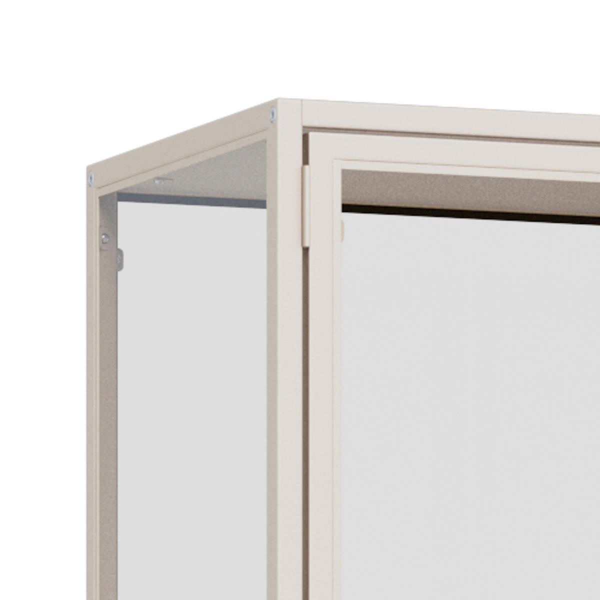 VITRINE SEAFORD in Grau  - Klar/Grau, Design, Glas/Holzwerkstoff (77/185,6/35cm) - MID.YOU