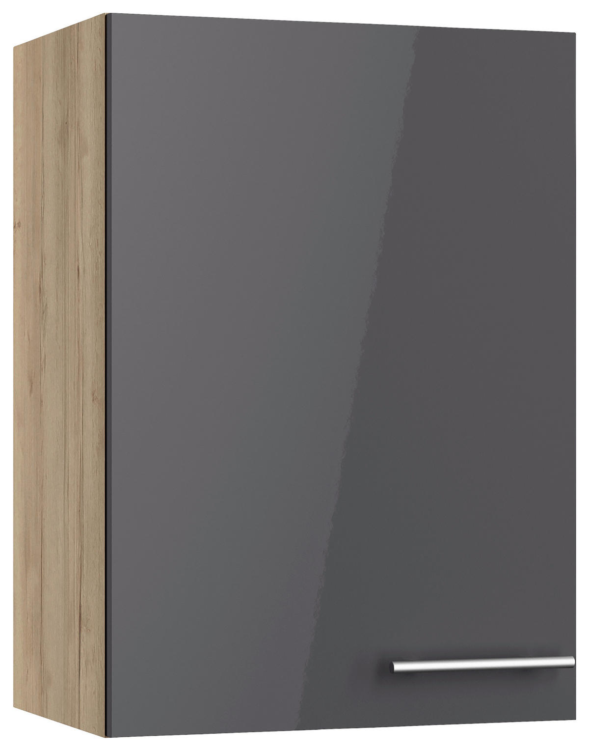 KÜCHENLEERBLOCK 210 cm   in Anthrazit, Eichefarben  - Edelstahlfarben/Eichefarben, Basics, Holzwerkstoff/Metall (210cm) - Optifit