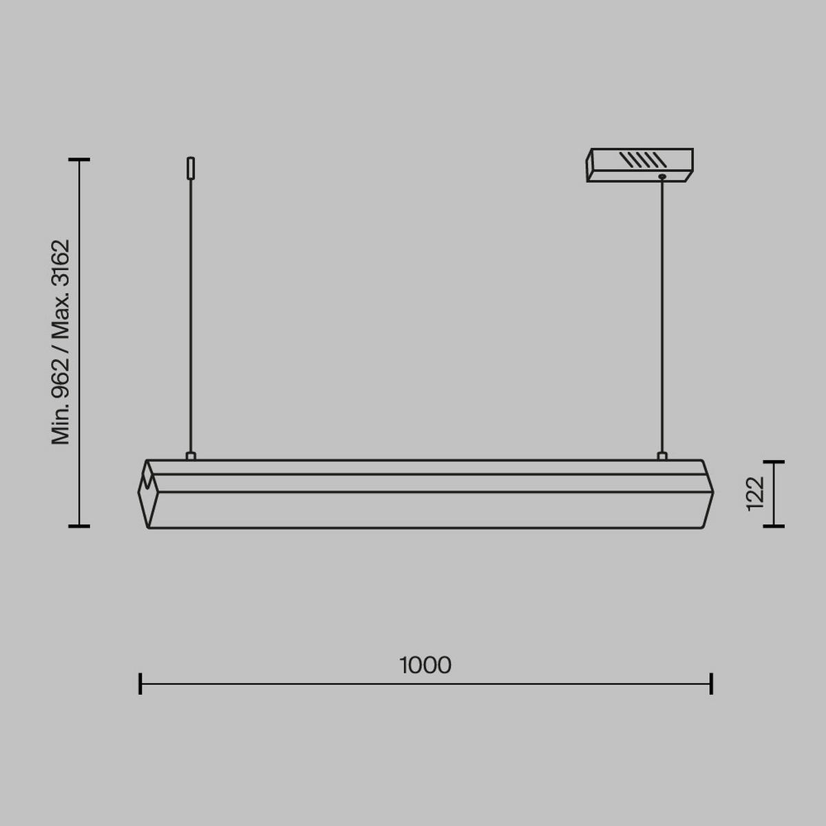 PENDELLEUCHTE 100/8,5/96,2 cm   - Messingfarben, MODERN, Metall (100/8,5/96,2cm) - MAYTONI