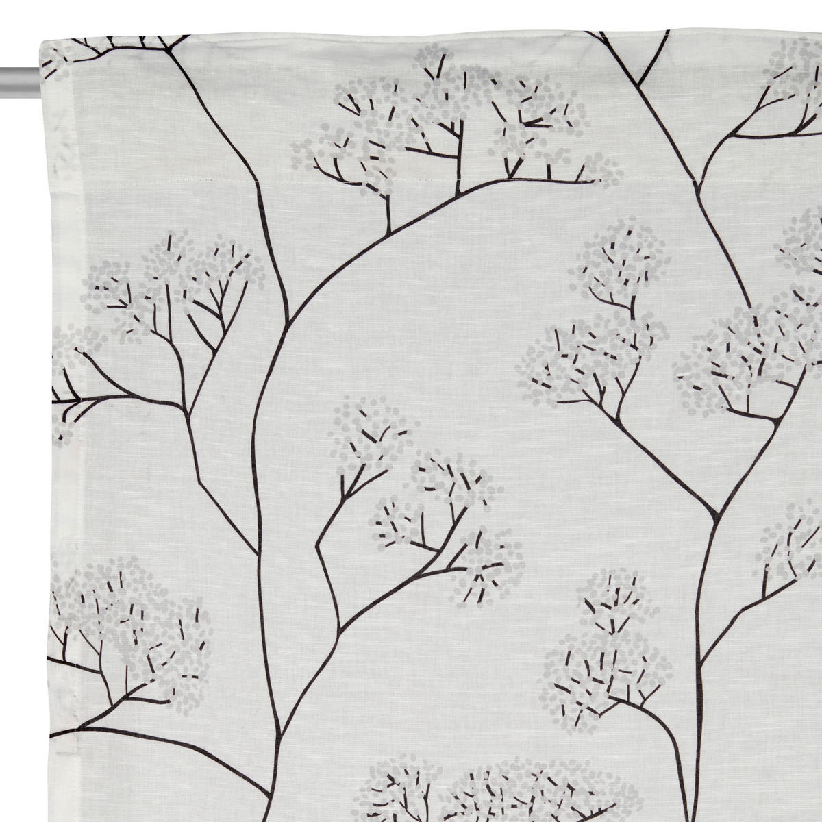 FERTIGVORHANG transparent  - Grau, Trend, Textil (140/255cm) - Bio:Vio
