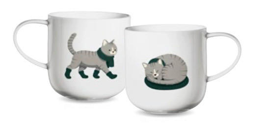 BECHER coppa xmas    - Hellgrau/Schwarz, KONVENTIONELL, Keramik (9,2/9,5cm) - ASA