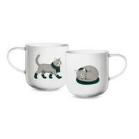 BECHER coppa xmas    - Hellgrau/Schwarz, KONVENTIONELL, Keramik (9,2/9,5cm) - ASA
