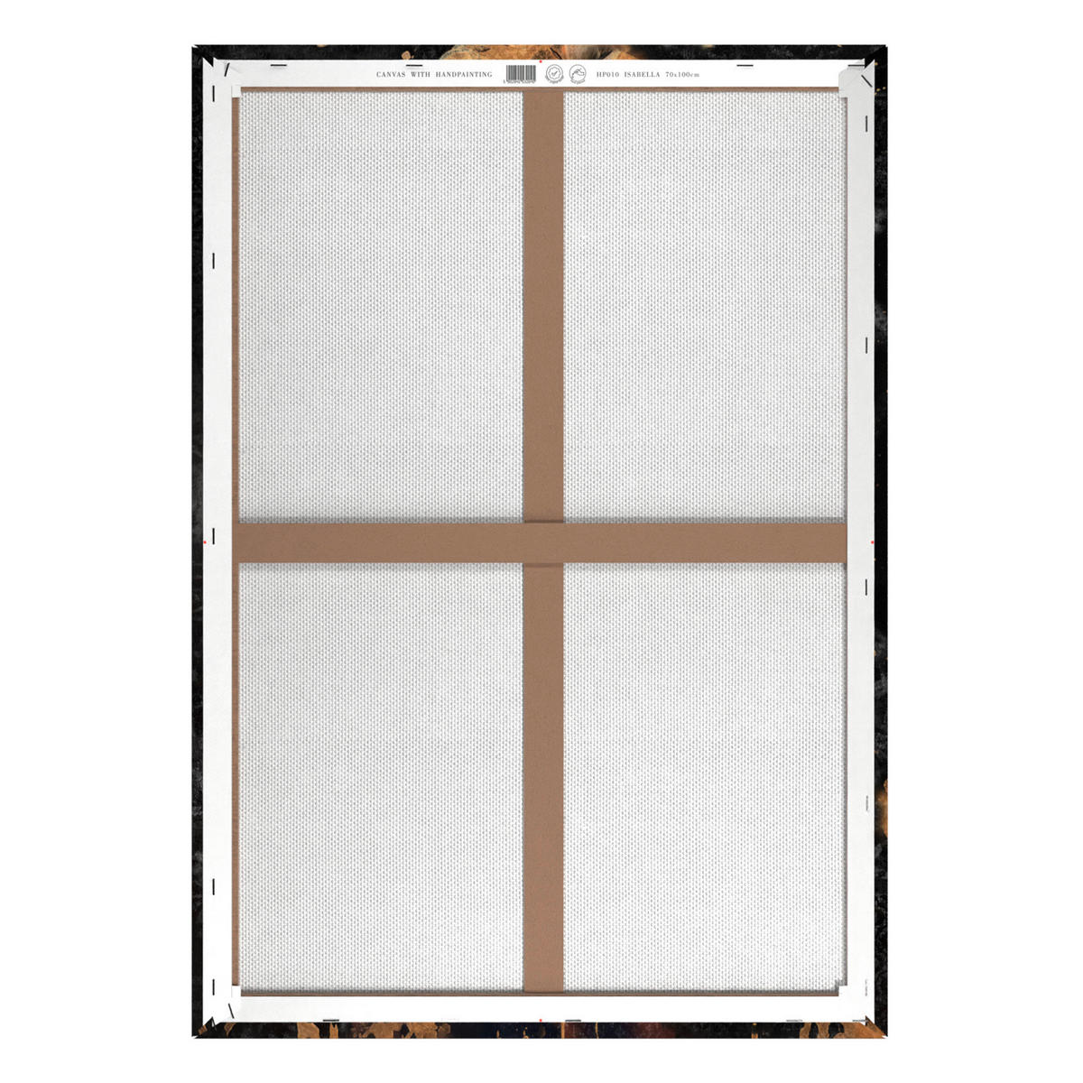 ÖLGEMÄLDE Frauen 70/100 cm  - Goldfarben/Schwarz, Basics, Holzwerkstoff/Textil (70/100cm) - Monee