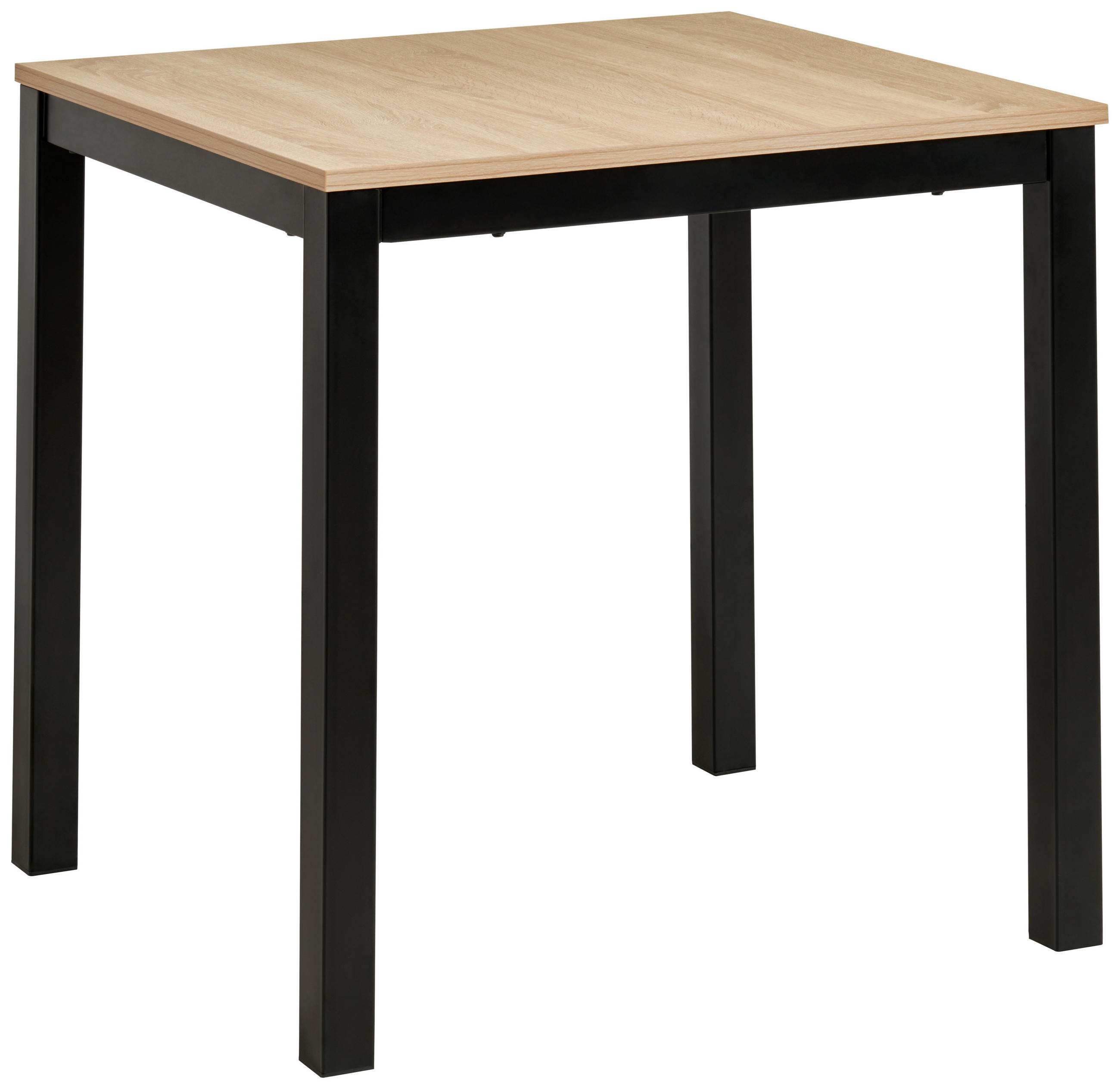 ESSTISCH Schwarz, Sonoma Eiche rechteckig  ausziehbar  - Schwarz/Sonoma Eiche, KONVENTIONELL, Holzwerkstoff/Metall (80-120/76/70cm) - MID.YOU