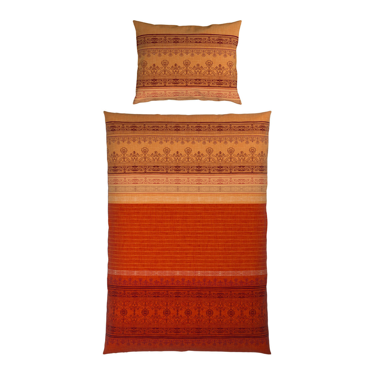 OBOUSTRANNÉ POVLEČENÍ, satén, oranžová, 140/200 cm - oranžová, textil (140/200cm) - Novel