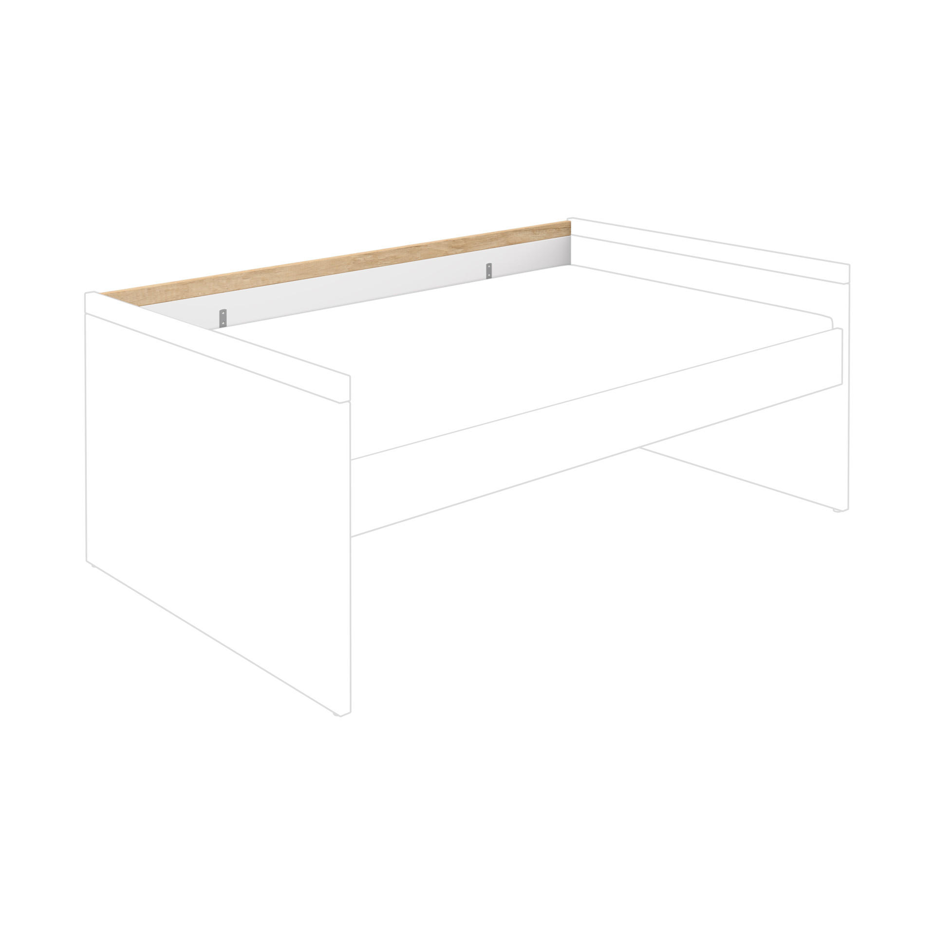 ABSTURZSICHERUNG  - Eichefarben/Weiß, Basics, Holzwerkstoff (200/18/2,2cm) - Paidi