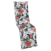 RELAXSESSELAUFLAGE in Grün, Hellgrau Floral  - Hellgrau/Grün, Design, Textil (48/5/168cm)
