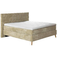 BOXSPRINGBETT 160/200 cm  in Hellgrün  - Eichefarben/Hellgrün, Design, Holz/Textil (160/200cm) - Esposa