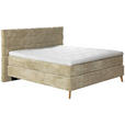 BOXSPRINGBETT 160/200 cm  in Hellgrün  - Eichefarben/Hellgrün, Design, Holz/Textil (160/200cm) - Esposa