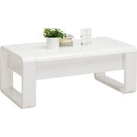 COUCHTISCH 115/60/45-71 cm rechteckig Weiß Hochglanz  - Weiß Hochglanz/Weiß, Design, Holzwerkstoff/Metall (115/60/45-71cm) - Hom`in