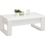 COUCHTISCH 115/60/45-71 cm rechteckig Weiß Hochglanz  - Weiß Hochglanz/Weiß, Design, Holzwerkstoff/Metall (115/60/45-71cm) - Hom`in