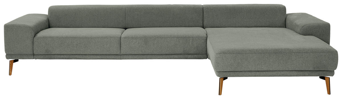 ECKSOFA in Flachgewebe Dunkelgrün  - Wildeiche/Dunkelgrün, Design, Holz/Textil (334/193cm) - Niels Andersson