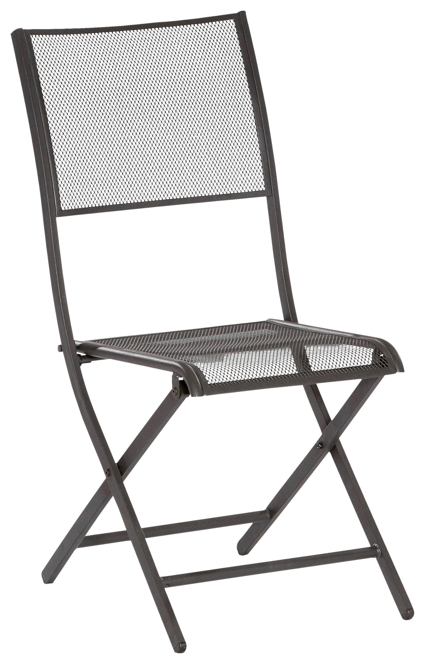 GARTENKLAPPSTUHL Stahl Graphitfarben  - Graphitfarben, MODERN, Metall (41/89/57cm) - Gardenson